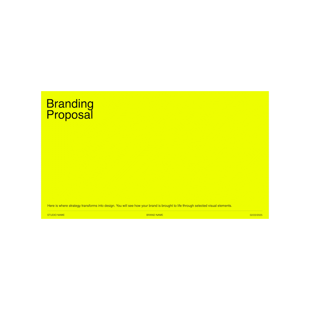 Branding Proposal Template