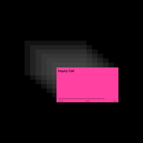 Inquiry Call Template
